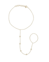 Devin Hand Chain in 18k Yellow Gold and 5 Diamonds