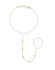 Devin Hand Chain in 18k Yellow Gold and 5 Diamonds