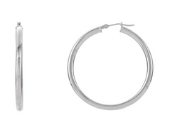 14k Yellow Gold 40mm Tube Hoops