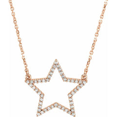 Pave Diamond Star Necklace