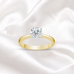 Classic Four Prong Diamond Engagement Ring