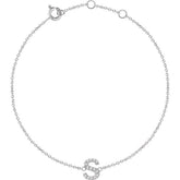 Initial Diamond Chain Bracelet