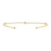 Princess Cut Diamond Cuff Bracelet