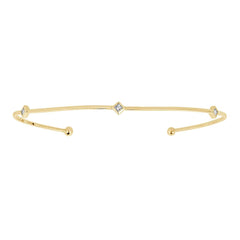 Princess Cut Diamond Cuff Bracelet