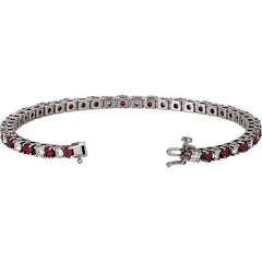 Ruby and Diamond Tennis Bracelet