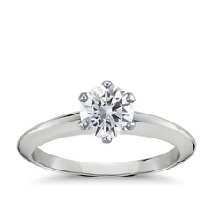 Classic Six Prong Diamond Engagement Ring