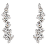 Cluster Diamond Ear Climbers