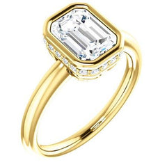 Bezel Set Diamond Engagement Ring Setting