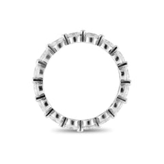 14k White Gold Eternity Band with Round Diamonds