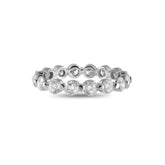 14k White Gold Eternity Band with Round Diamonds