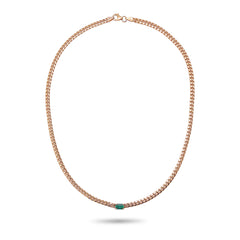 Yellow Gold and Emerald Necklace