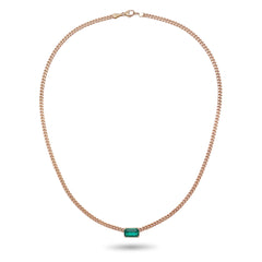 Yellow Gold and Emerald Necklace