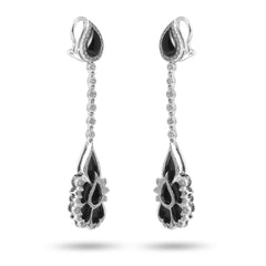 Black Onyx and Diamond Earrings
