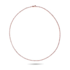 Rose Gold Tennis Necklace