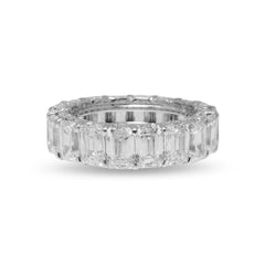 Platinum Emerald Cut Eternity Band