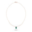 Pear Shaped Emerald Solitaire Necklace