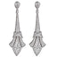 Art Deco Style Dangle Earrings with Diamonds