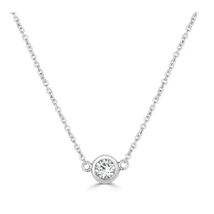 Solitaire Diamond Chain Necklace