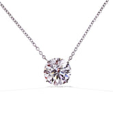 Four Prong Solitaire Necklace