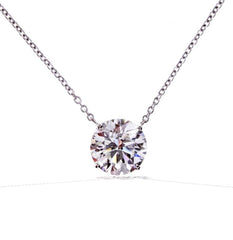 Four Prong Solitaire Necklace