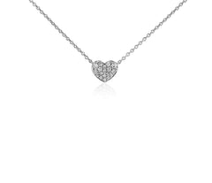 Pave Diamond Heart Necklace