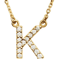 Pave Diamond Initial Necklace