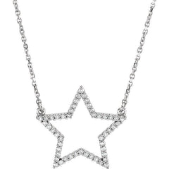 Pave Diamond Star Necklace