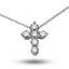 Round Diamond Cross Pendant - Small