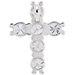 Round Diamond Cross Pendant - Small