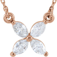 Marquise Diamond Cluster Pendant