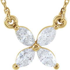 Marquise Diamond Cluster Pendant