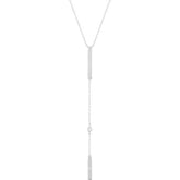 Engravable Bar and Chain "Y" Necklace