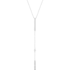 Engravable Bar and Chain "Y" Necklace