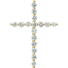 Diamond Share Prong Cross