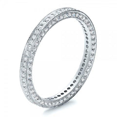 3 Sided Pave Diamond Band