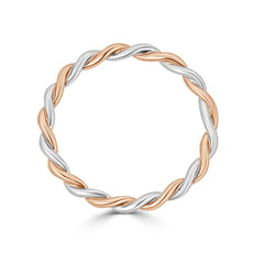 Two-Tone Gold Twist Band