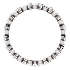 Marquis and Round Diamond Eternity Band