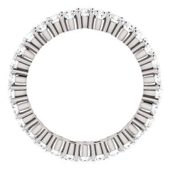 Round Diamond Cluster Eternity Band