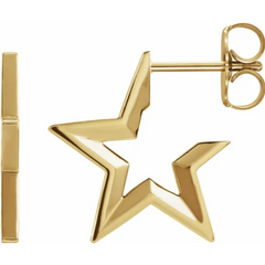 Star Hoop Earrings