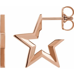 Star Hoop Earrings