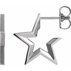 Star Hoop Earrings