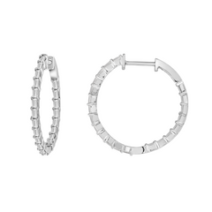 Baguette Diamond Hoops