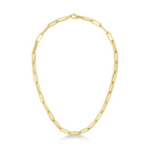 18k Yellow Gold Paperclip Chain Necklace