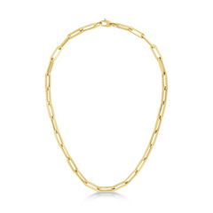 18k Yellow Gold Paperclip Chain Necklace