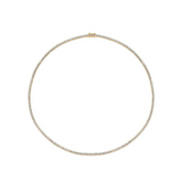 Petite Yellow Gold Tennis Necklace