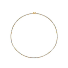 Petite Yellow Gold Tennis Necklace