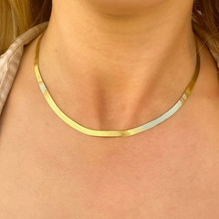 14k Gold Herringbone Necklace