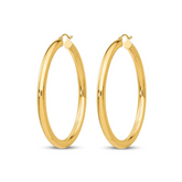14k Yellow Gold 40mm Tube Hoops