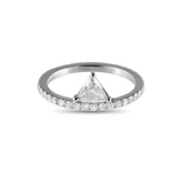 Trillion and Pave Diamond Ring