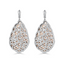 Filigree White Gold and Diamond Teardrop Earrings